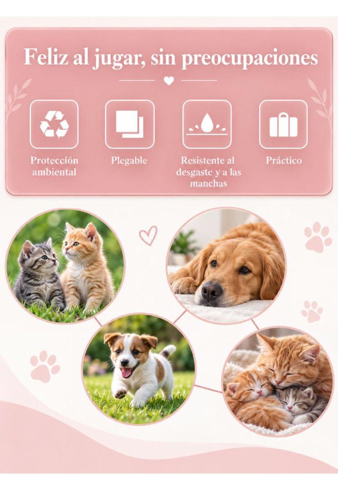 Corral Plegable Portátil Mascotas Perros Gatos Talla L-3