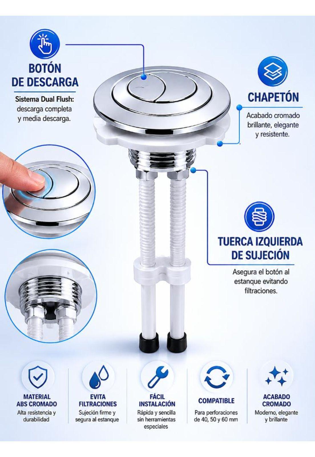 Boton Superior De Estanque Wc Redondo Universal Fanaloza-4