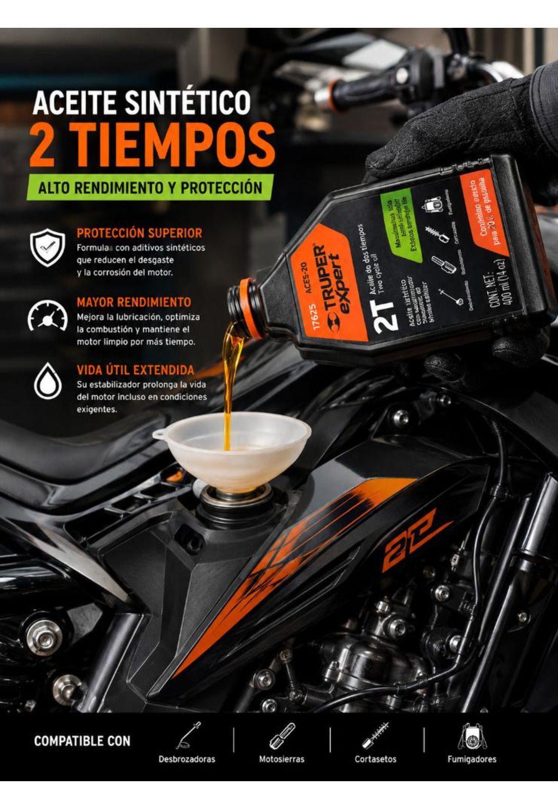 Aceite Sintético Motor 2 Tiempos Truper ACES-20 14 Oz-5