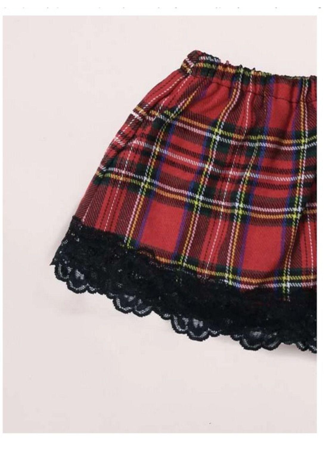 Lenceria Sexy Babydolls traje de tartán con tanga 2023-1