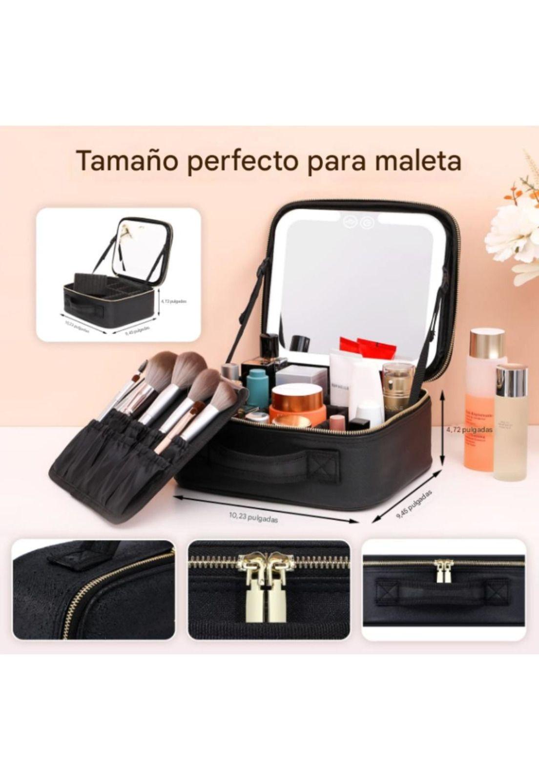 Cosmetiquero Maletin con Espejo Led  y Divisiones Ajustables-5