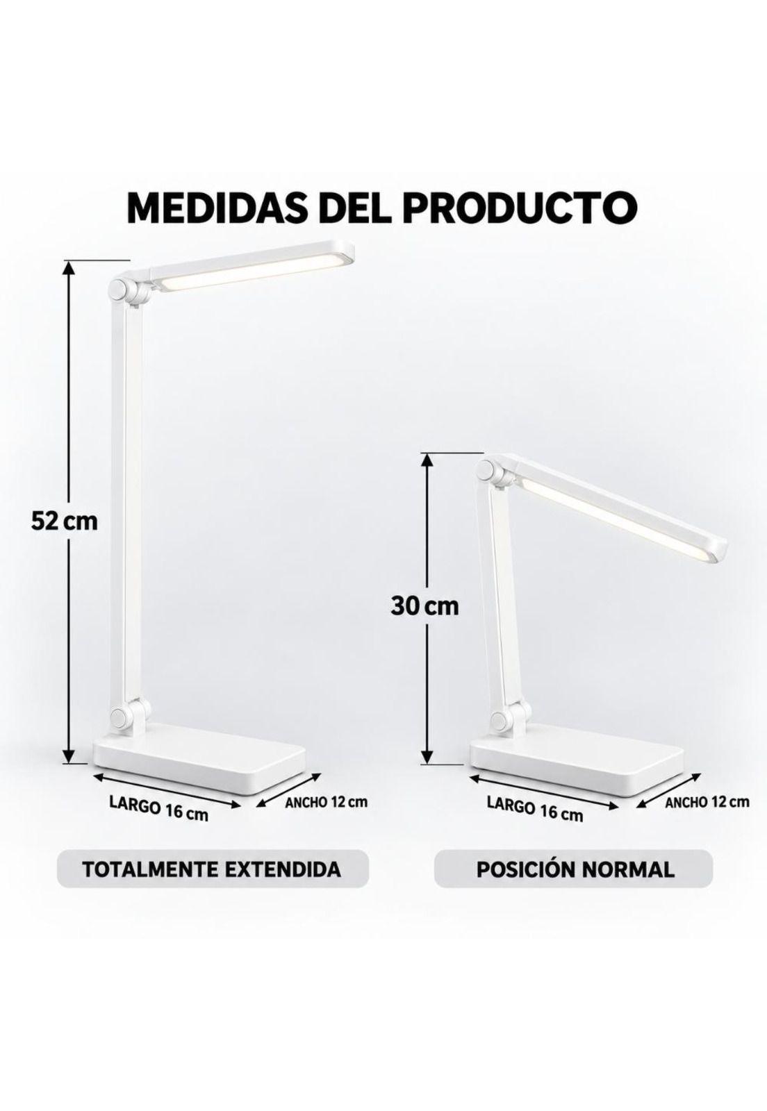 Lámpara LED de Escritorio Plegable Recargable USB-2