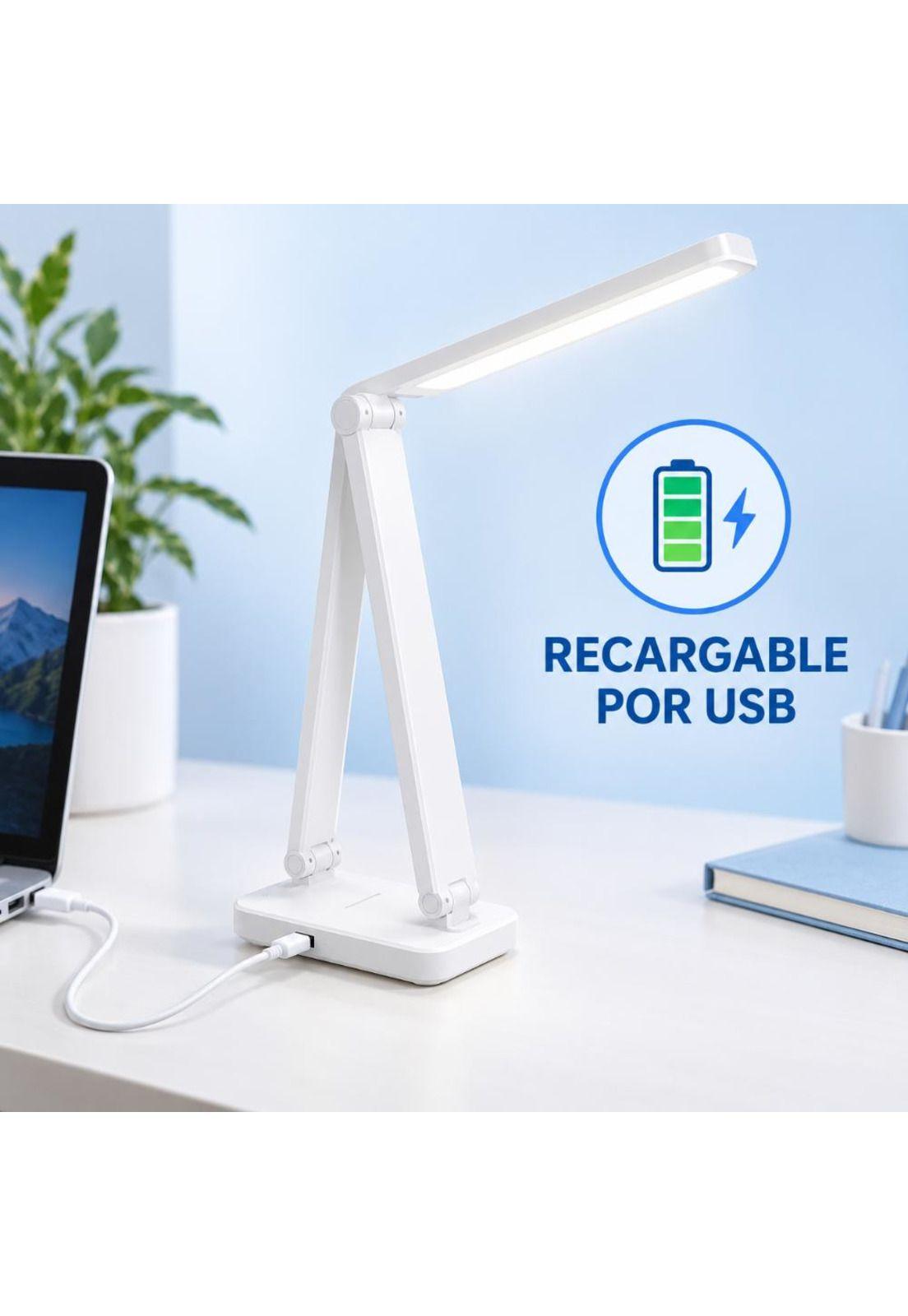 Lámpara LED de Escritorio Plegable Recargable USB-5
