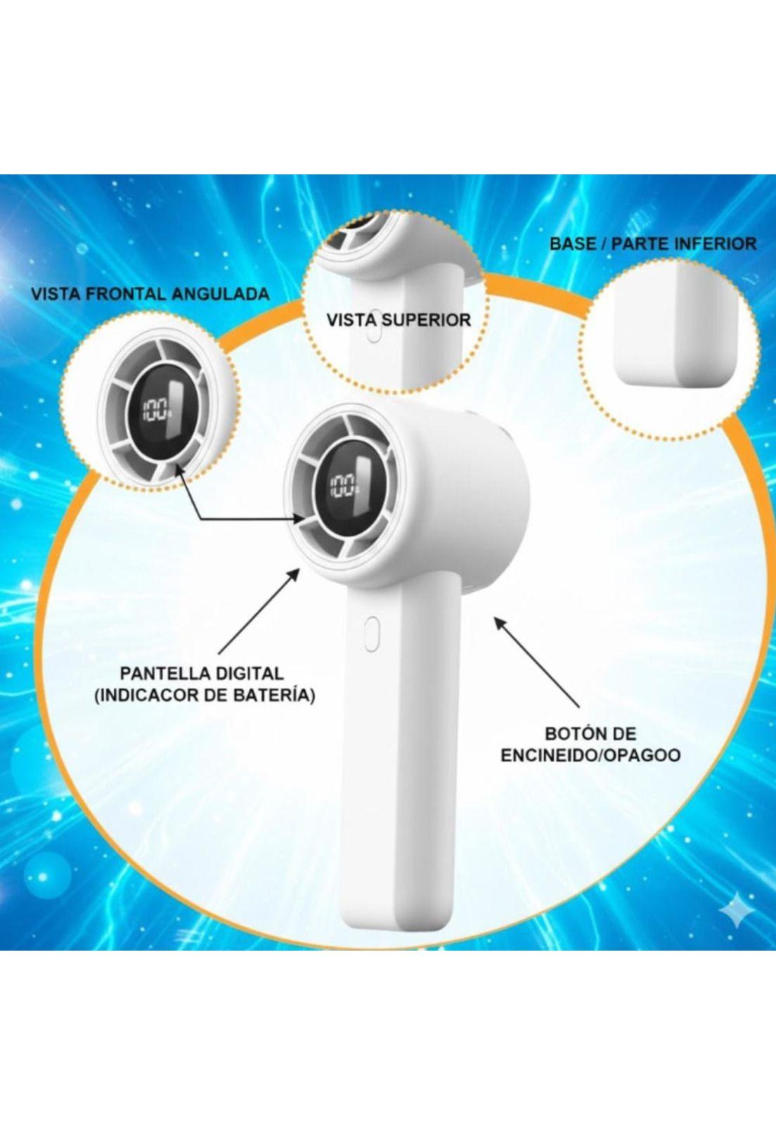 Mini Ventilador Portátil con indicador de batería-4