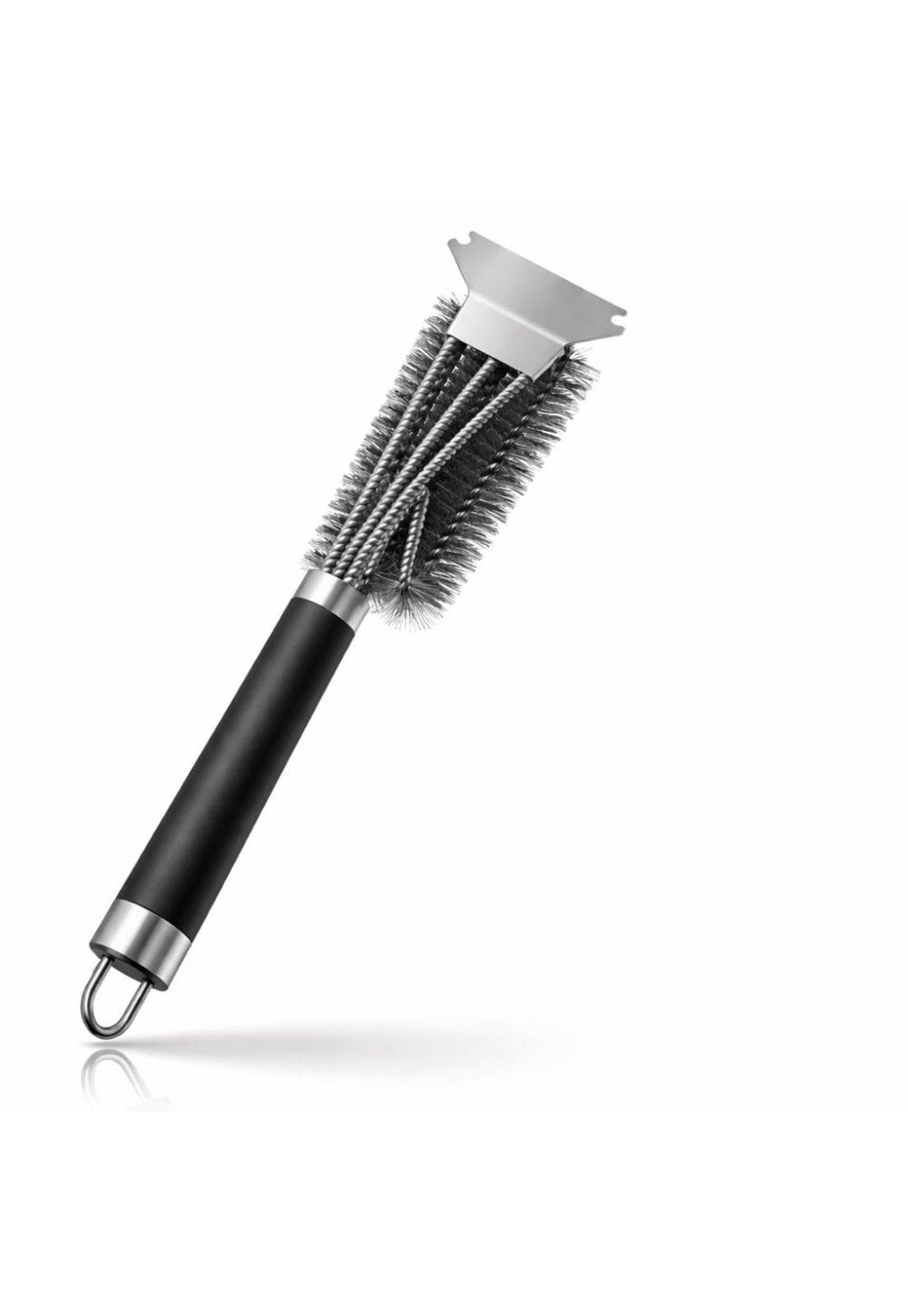 Limpiador de Parrilla con Raspador 3 en 1 Acero Inoxidable-1