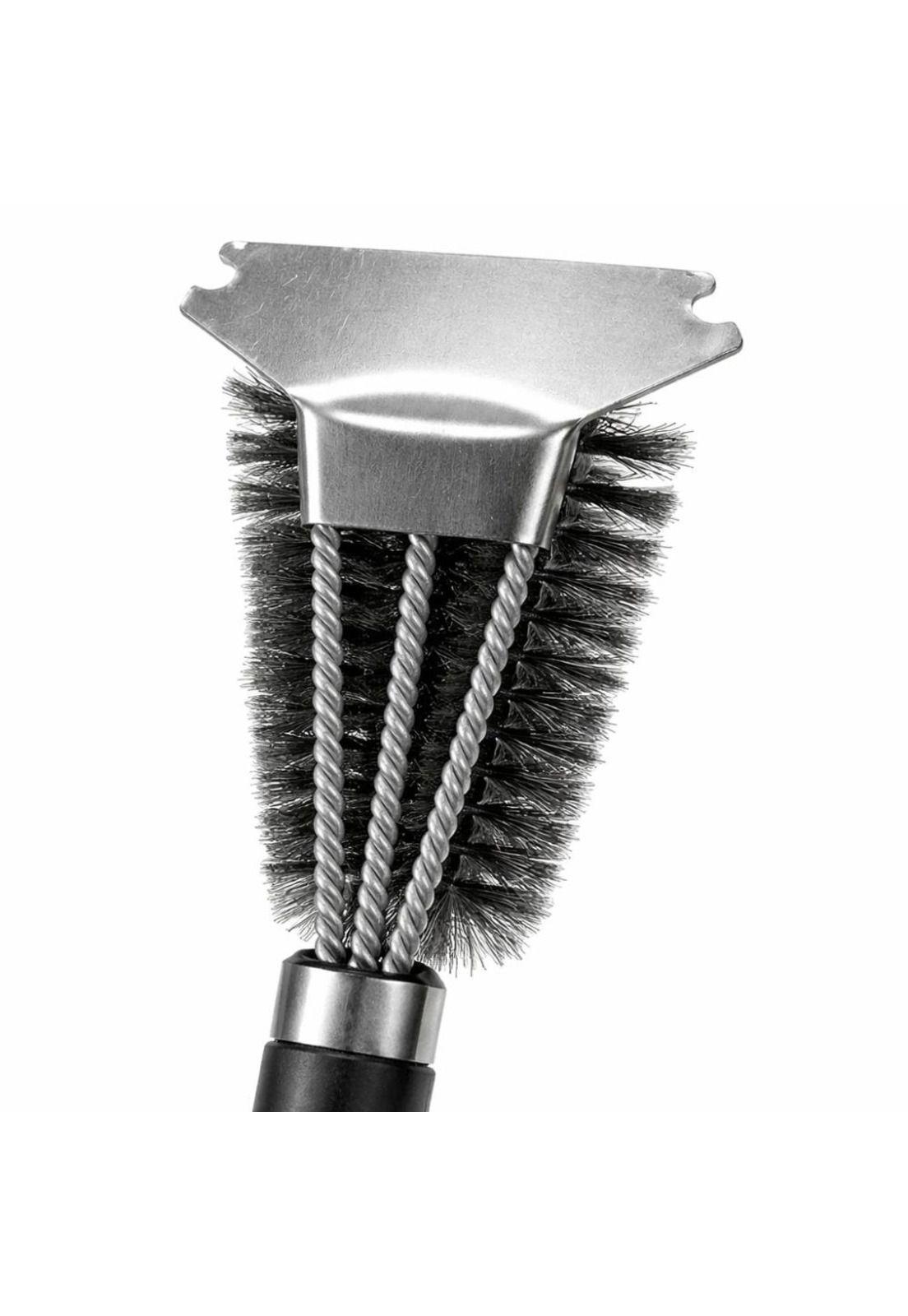 Limpiador de Parrilla con Raspador 3 en 1 Acero Inoxidable-2