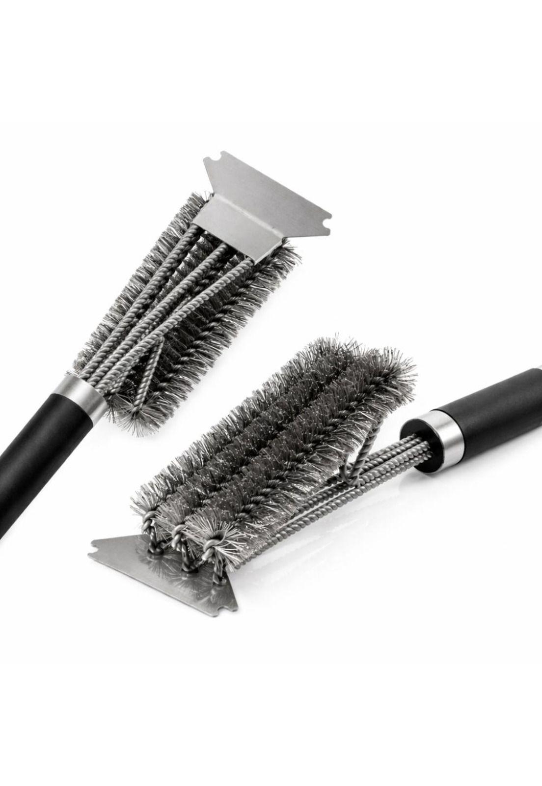 Limpiador de Parrilla con Raspador 3 en 1 Acero Inoxidable-6