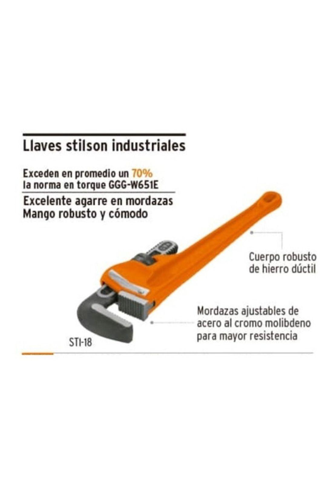 Llave Stilson Industrial Truper 36 Pulgadas Garantia 10 Años-2