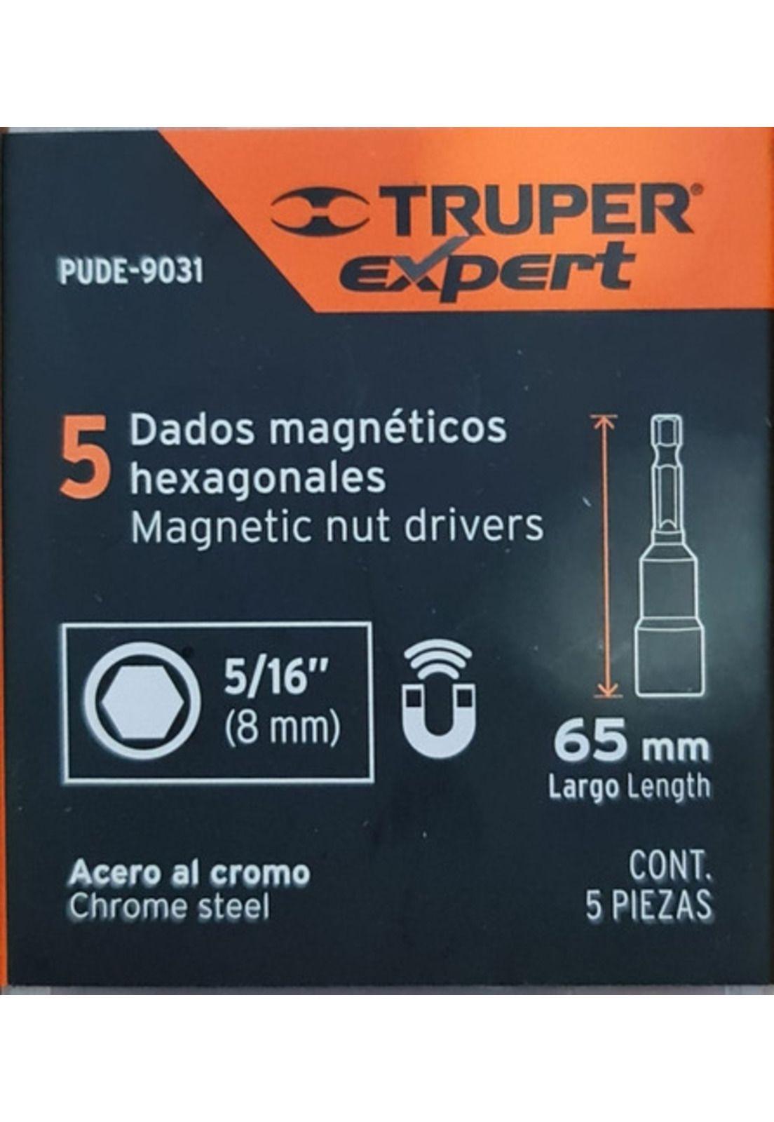 Set De 5 Dados Magneticos Hexagonales 5/16 Truper Expert-2