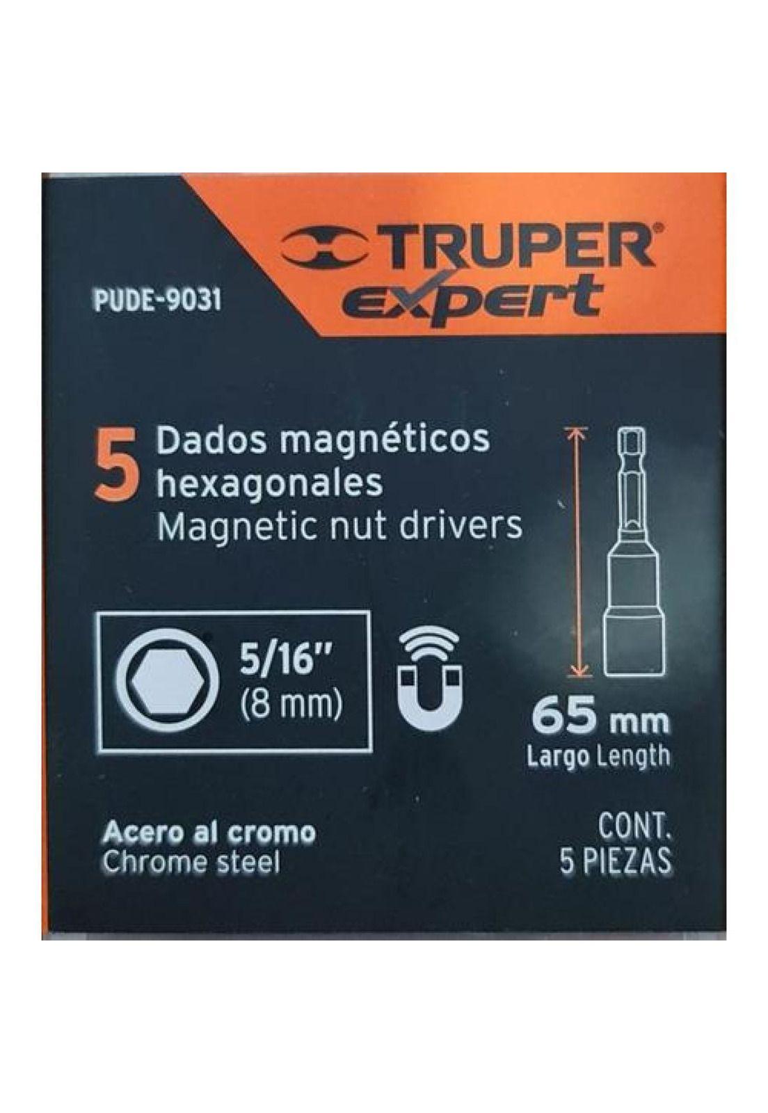 Set De 5 Dados Magneticos Hexagonales 5/16 Truper Expert-2