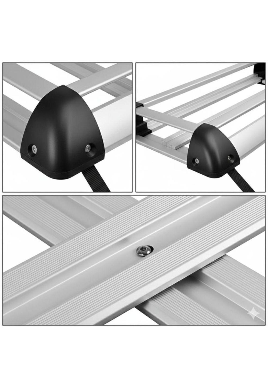 Parrilla Porta Equipaje Auto 140x90 Barras Metálicas-3