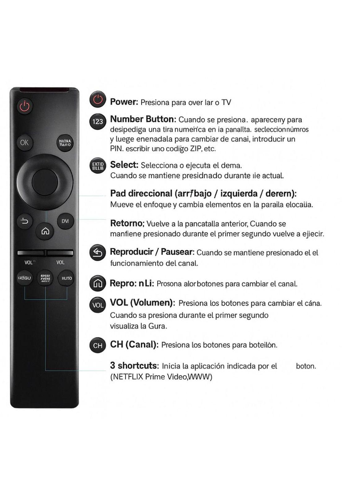 Control Generico Compatible Para Samsung Smart Uhd Tv 4k-6