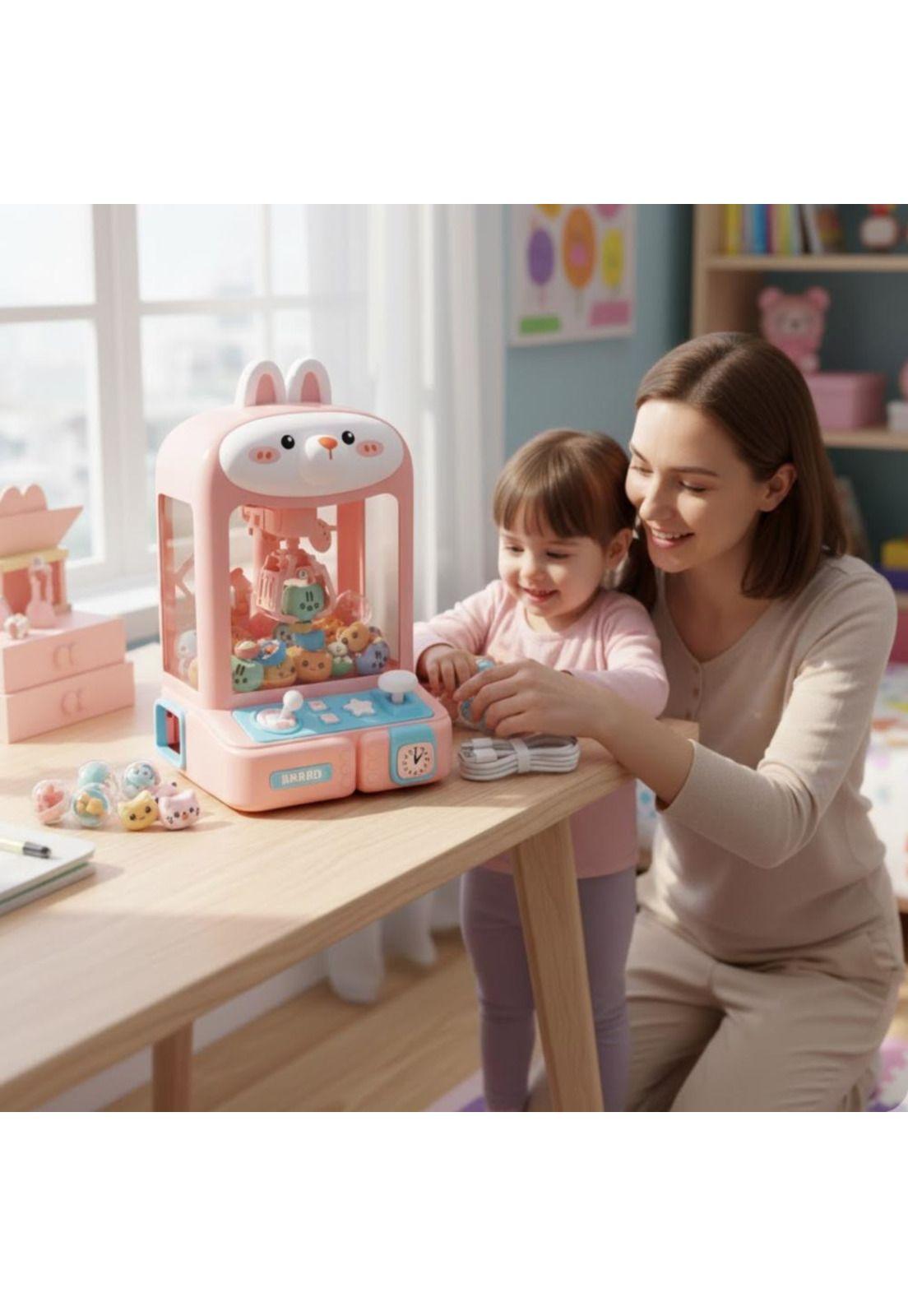 MIni máquina de garra infantil con sonido y luces-3