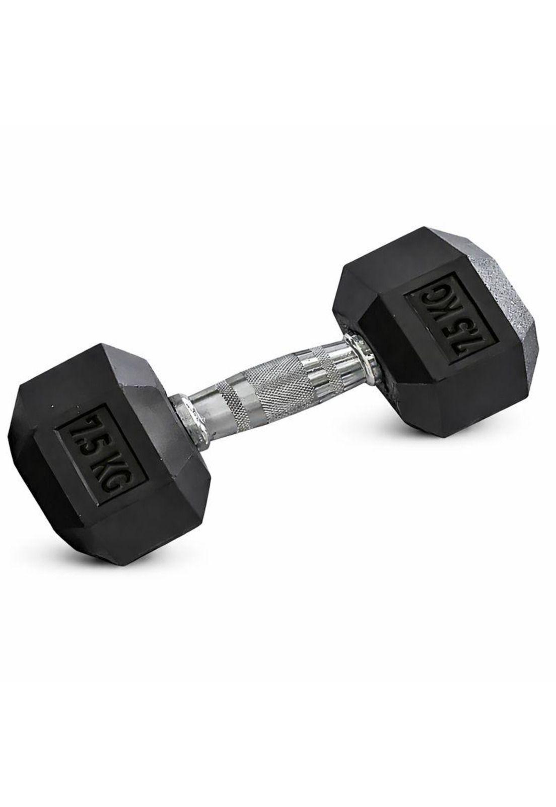 Mancuerna Profesional Hexagonal 7,5kg Fitness  Alta Densidad-0