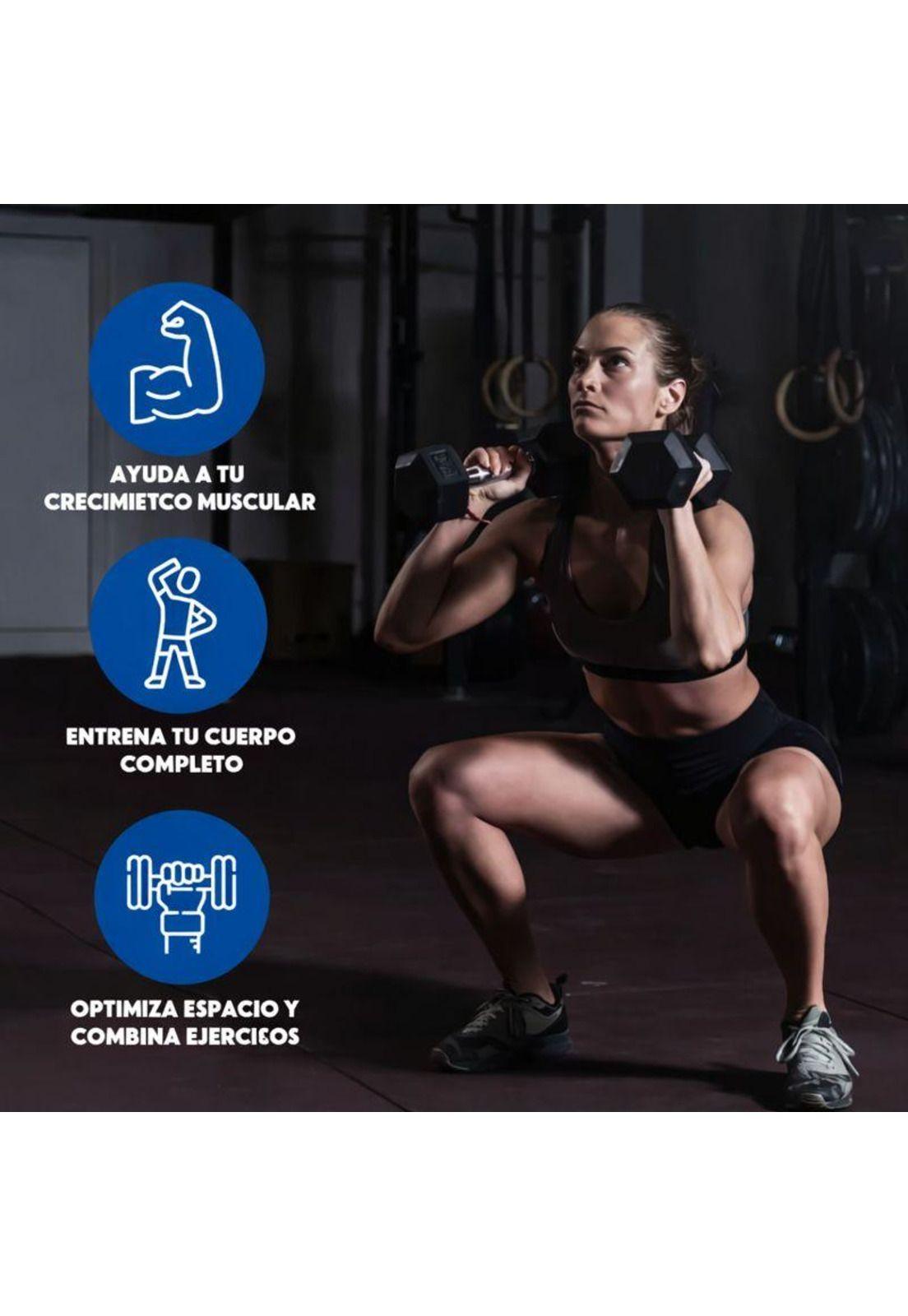 Mancuerna Profesional Hexagonal 7,5kg Fitness  Alta Densidad-3