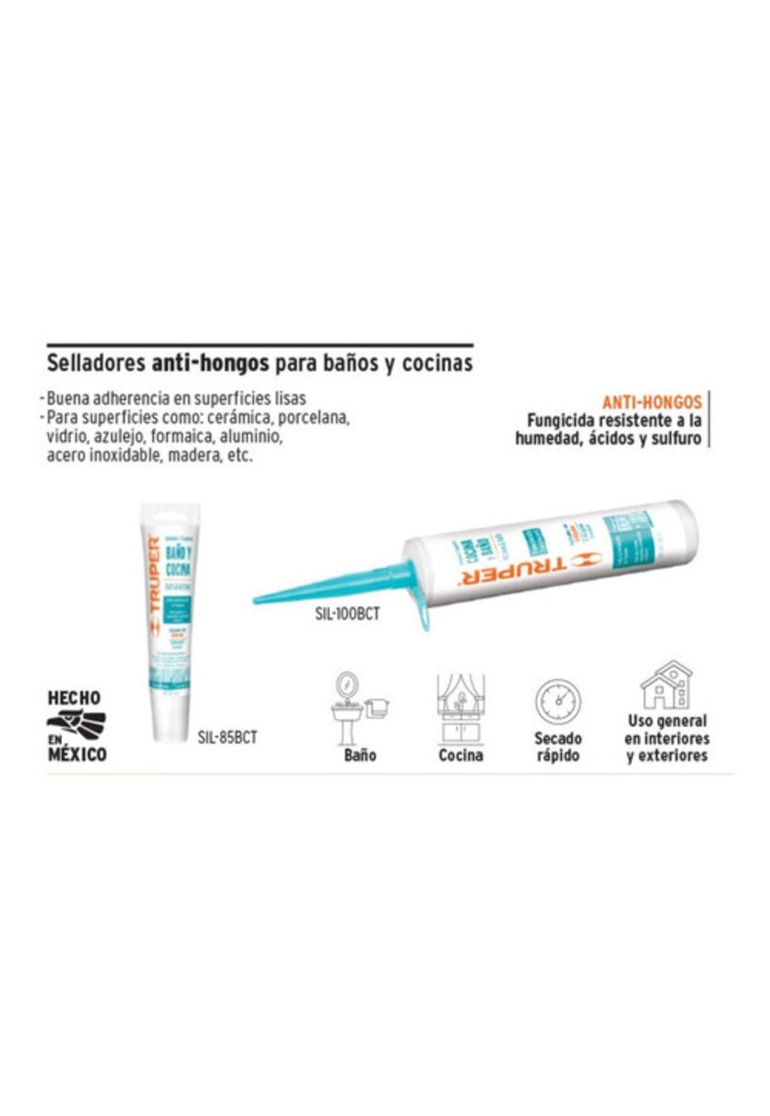 Silicona Sellador Baño Y Cocina Transparente Int Y Ext-3