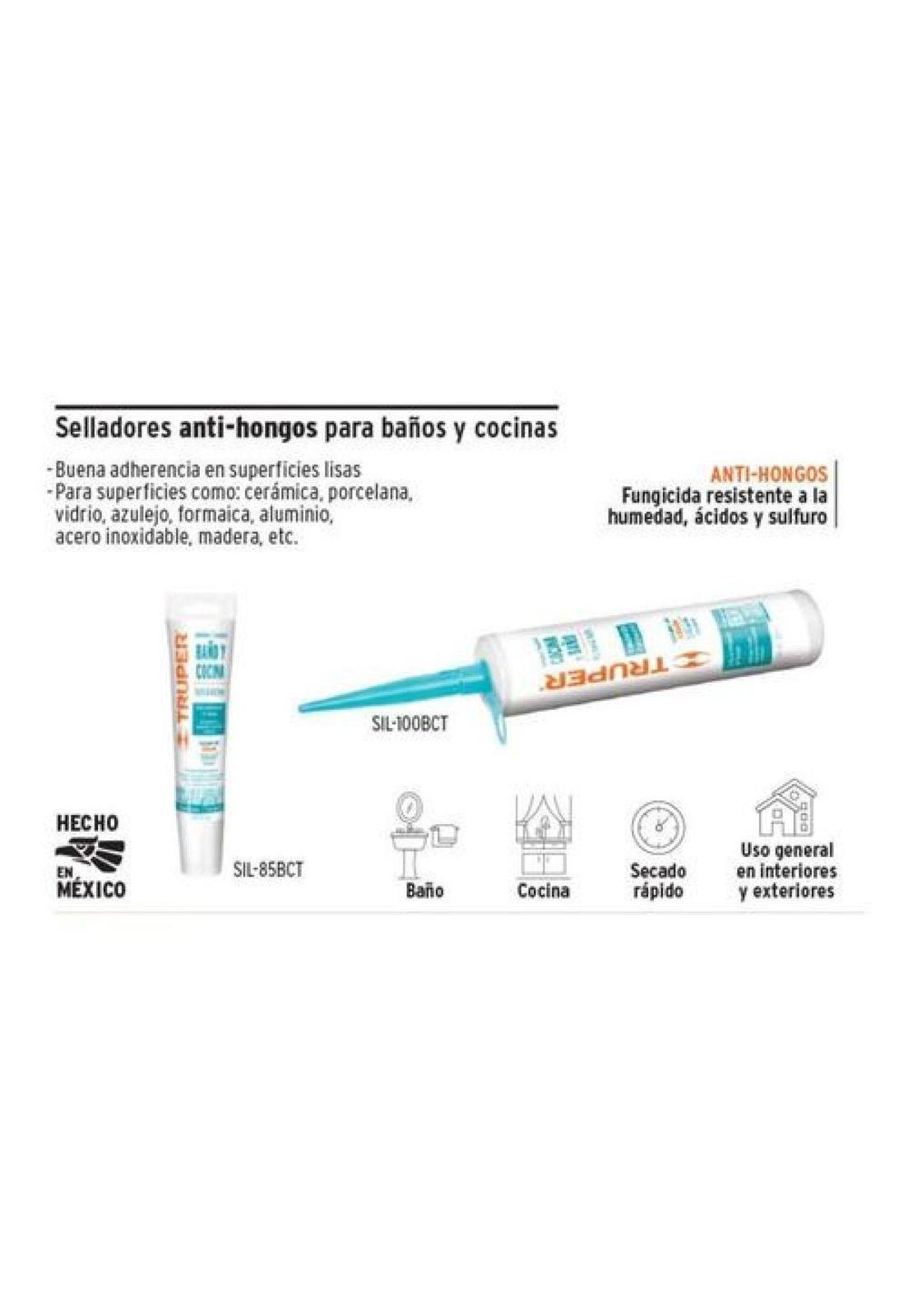 Silicona Sellador Baño Y Cocina Transparente Int Y Ext-3