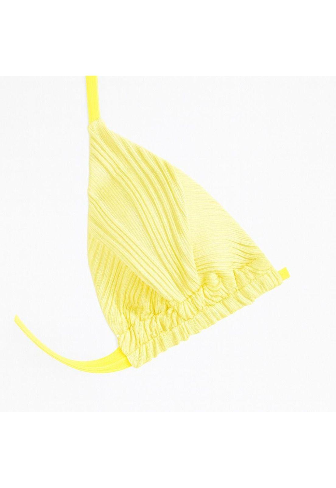 Traje Baño Tiro Alto Cintas Ajustables Tela Corrugada Realce-1