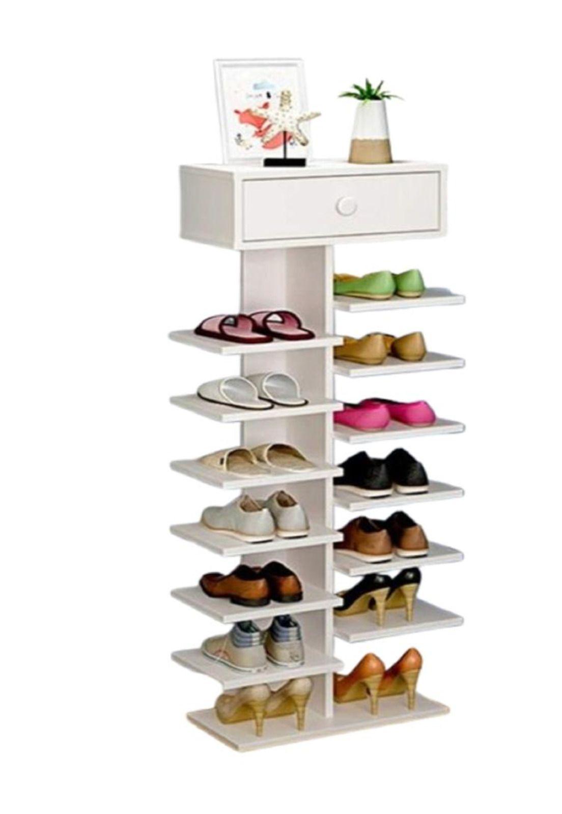 Zapatero de Madera Multifuncional Estante y Organizador Hogar-0