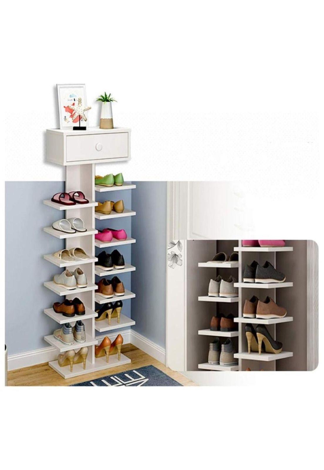 Zapatero de Madera Multifuncional Estante y Organizador Hogar-1