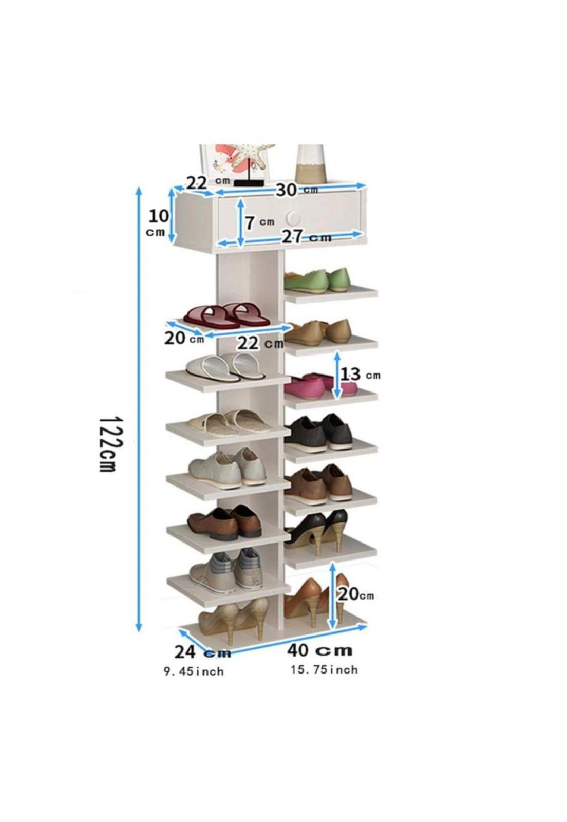 Zapatero de Madera Multifuncional Estante y Organizador Hogar-3
