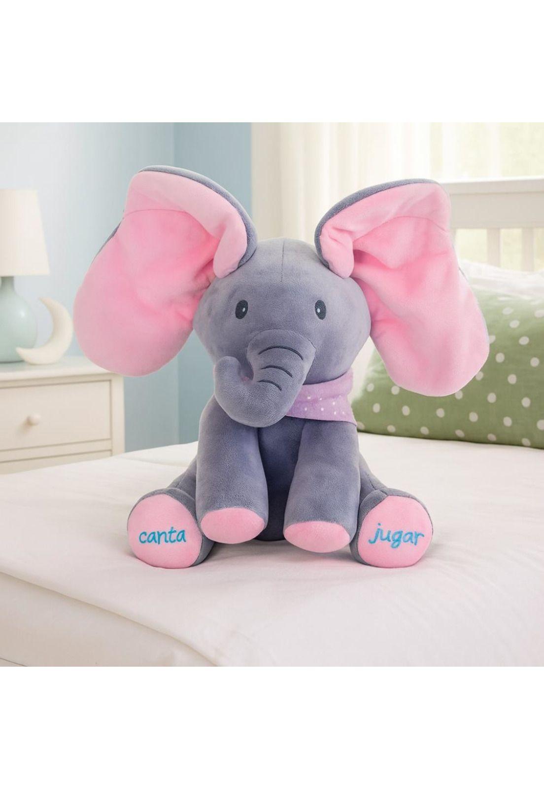 Peluche interactivo Animado musica + juego Elefante bebe-0