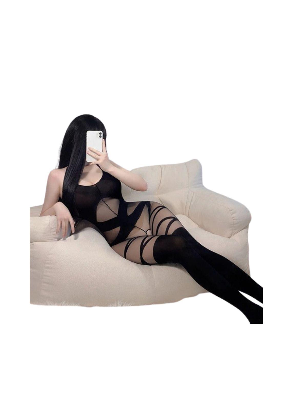 Lencería Sexy Con Entrepierna Abierta Para Mujer-4
