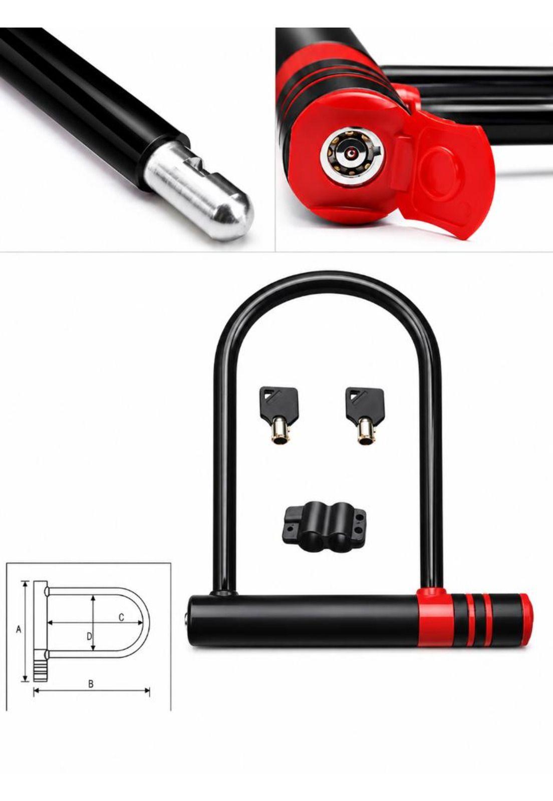 Candado U Lock Para Bicicleta Y Moto 2 Llaves Anti Robo-8