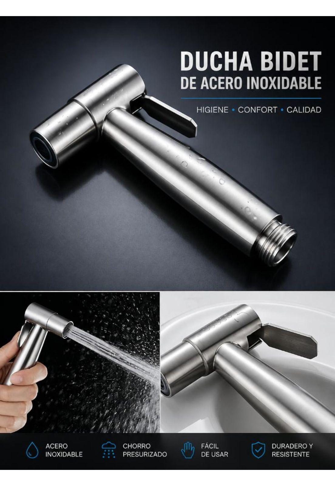 Ducha Bidet Para WC Con Manguera Set Baño Bathland-4