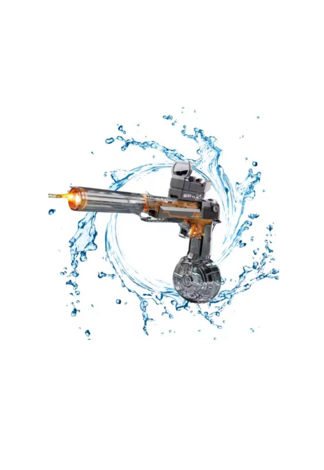 PISTOLA DE AGUA POTENTE RECARGABLE  LUZ LED CHORRO DE AGUA-2