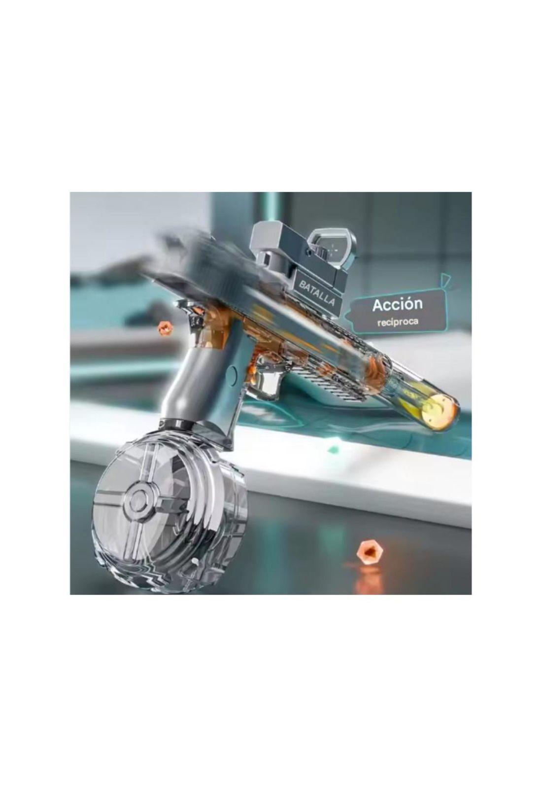PISTOLA DE AGUA POTENTE RECARGABLE  LUZ LED CHORRO DE AGUA-6
