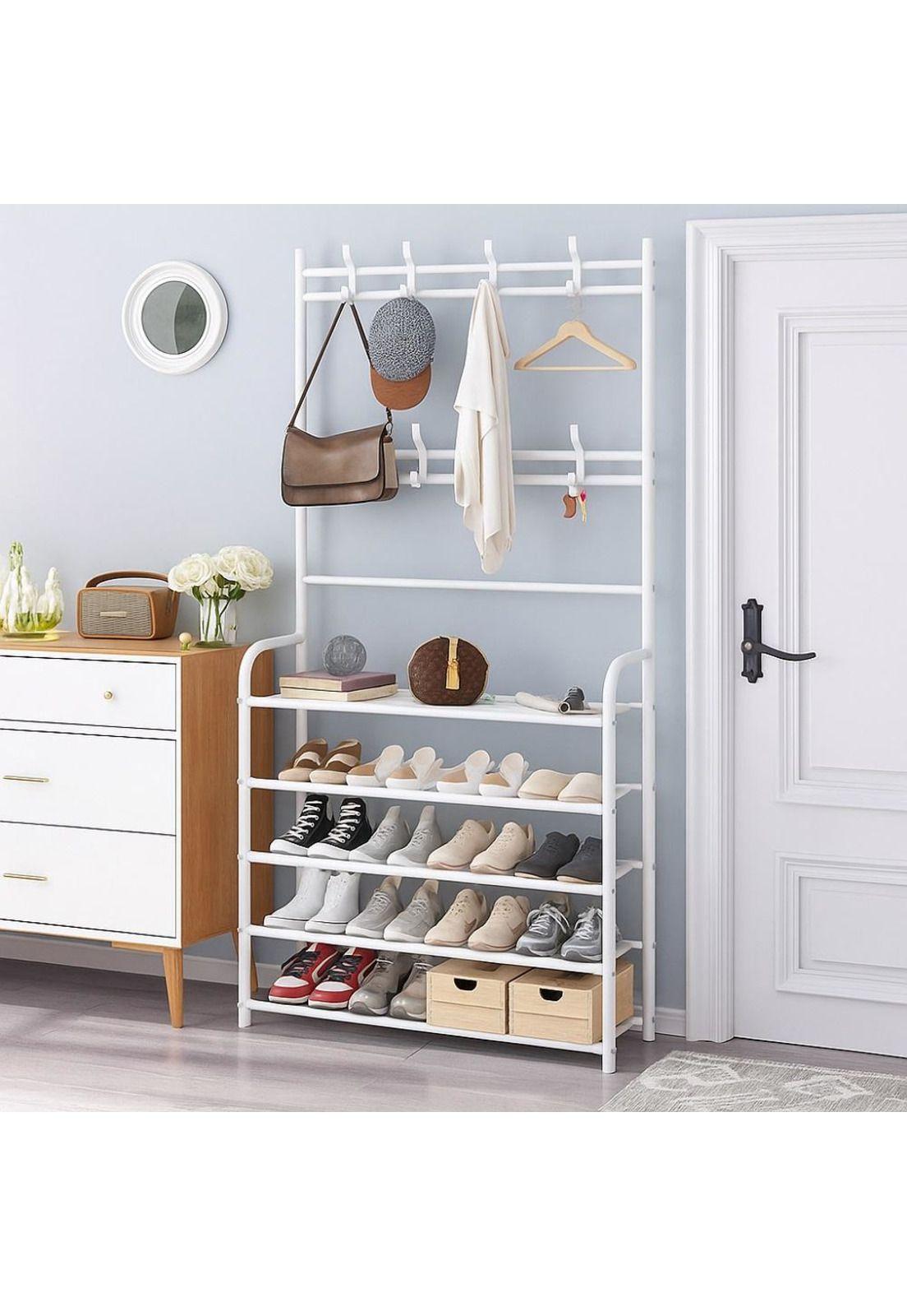 Organizador De Calzado Zapatos 5 Niveles Zapatero Perchero Color Blanco-2