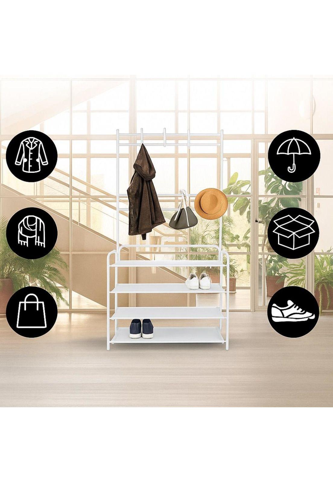 Organizador De Calzado Zapatos 5 Niveles Zapatero Perchero Color Blanco-5