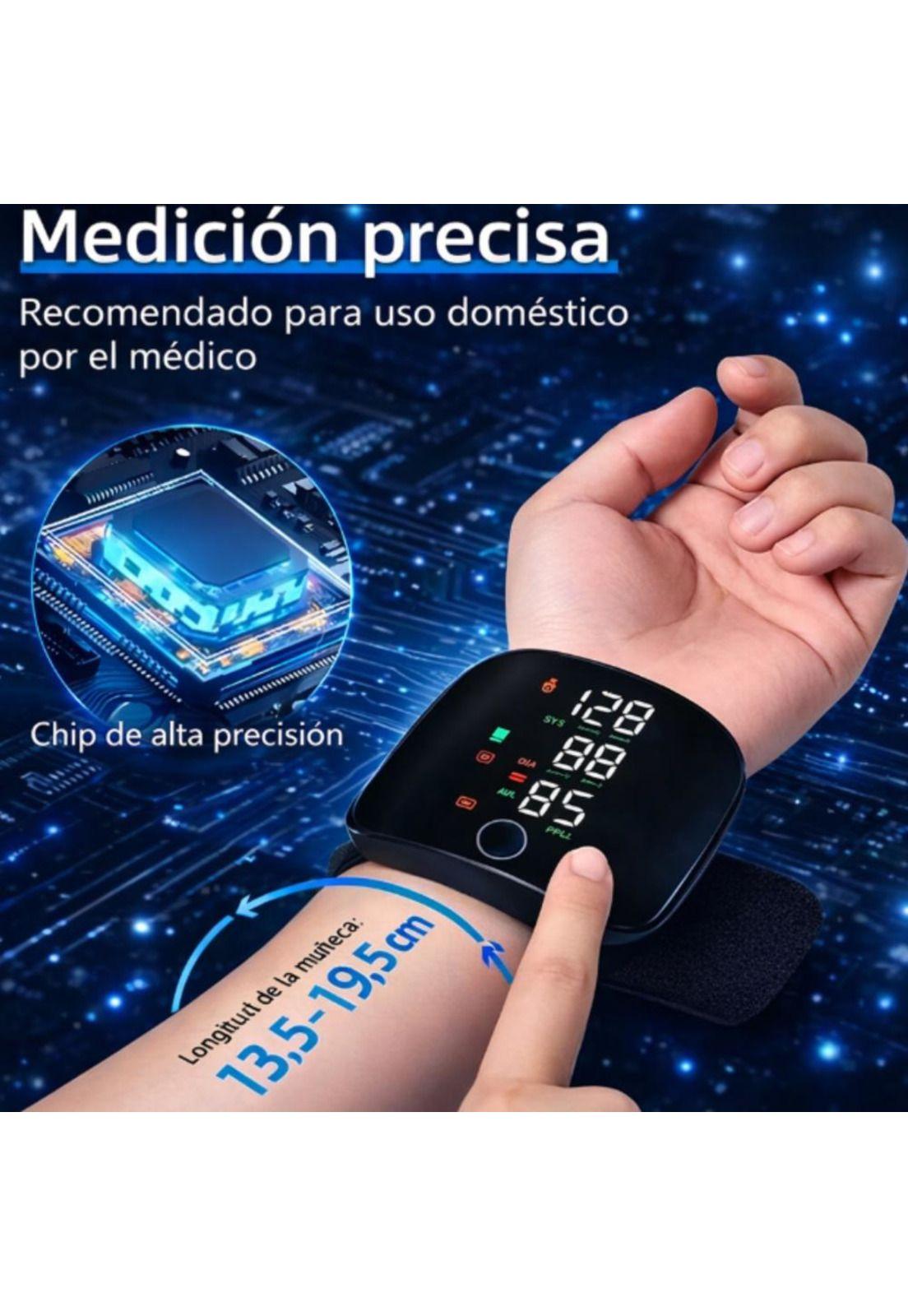 Tensiómetro Digital Muñeca USB Recargable con Voz-6