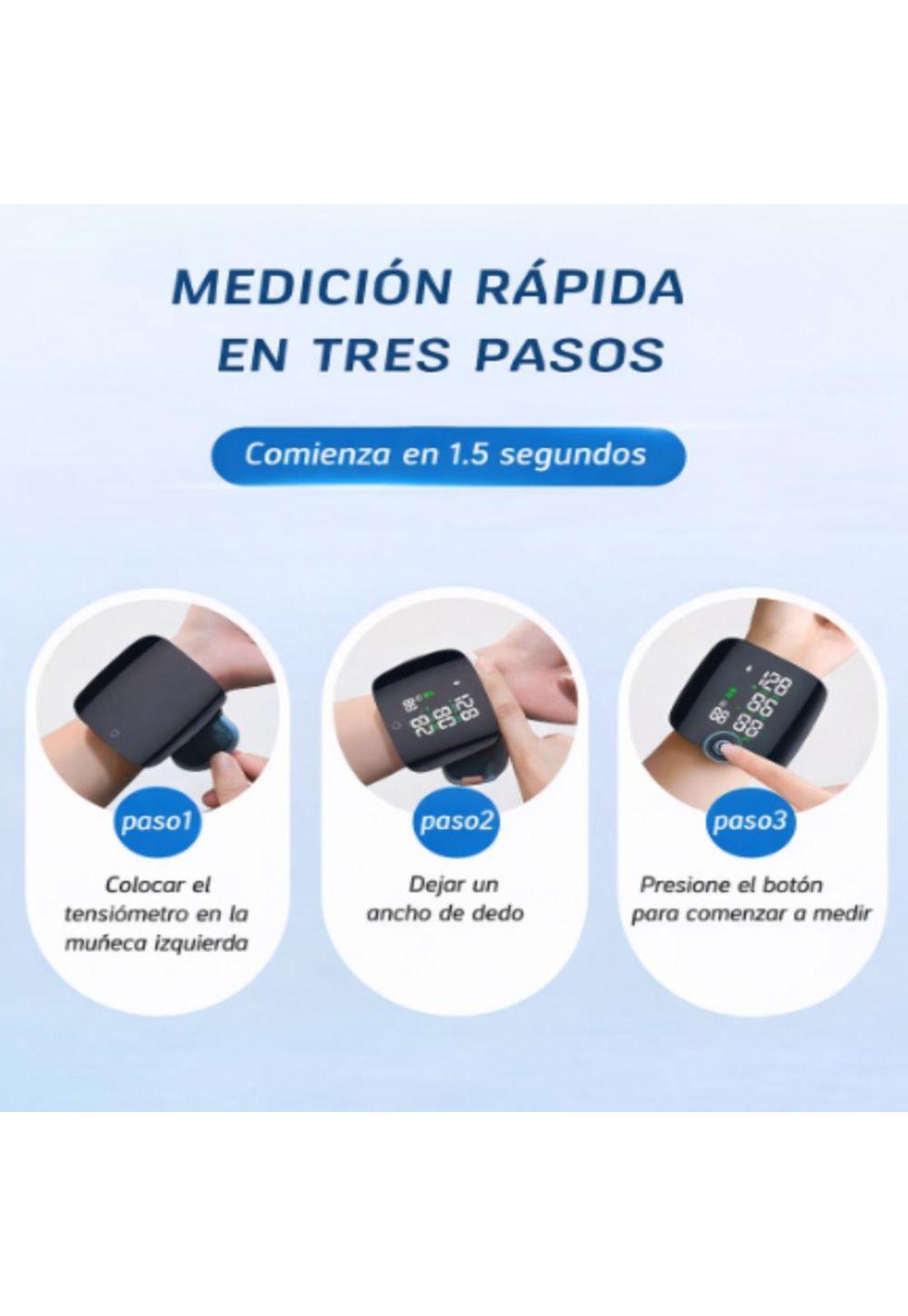 Tensiómetro Digital Muñeca USB Recargable con Voz-9