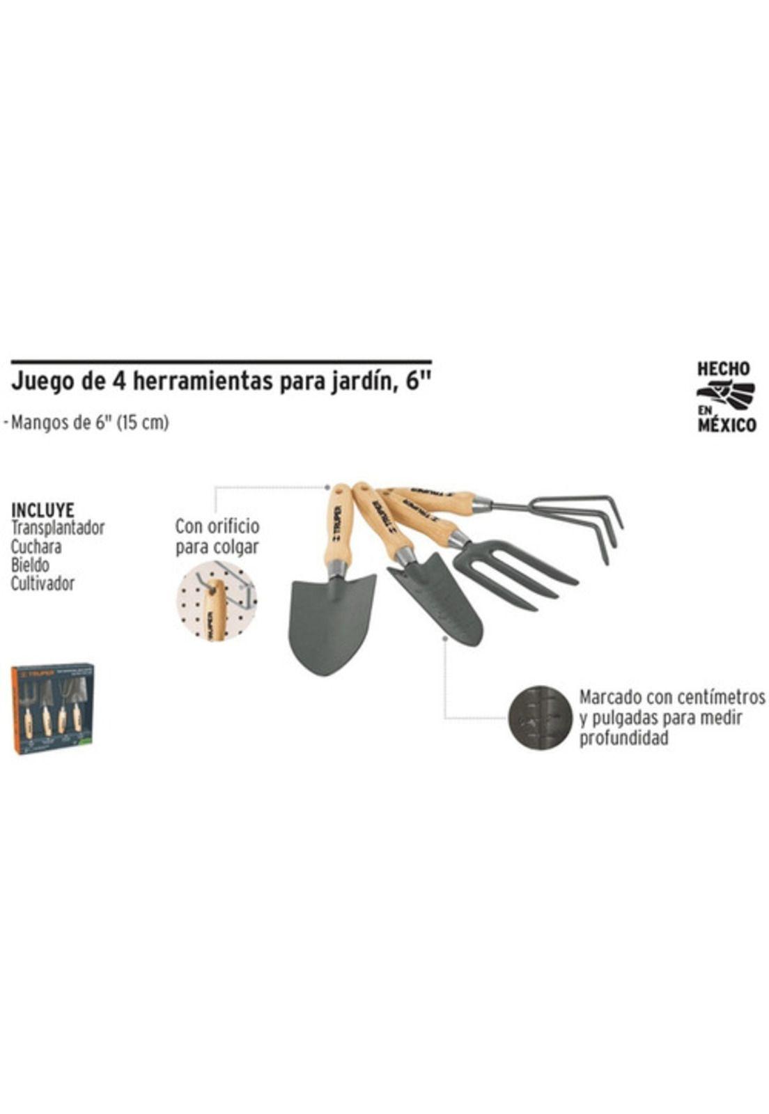 Set Herramientas Jardín 4 Piezas Jj-4 Truper Profesional-2