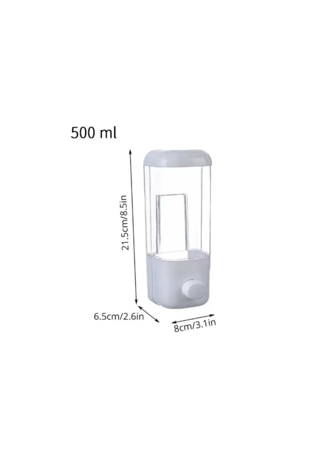 Dispensador De Pared para Jabón Liquido 500ml Manual Baño-2