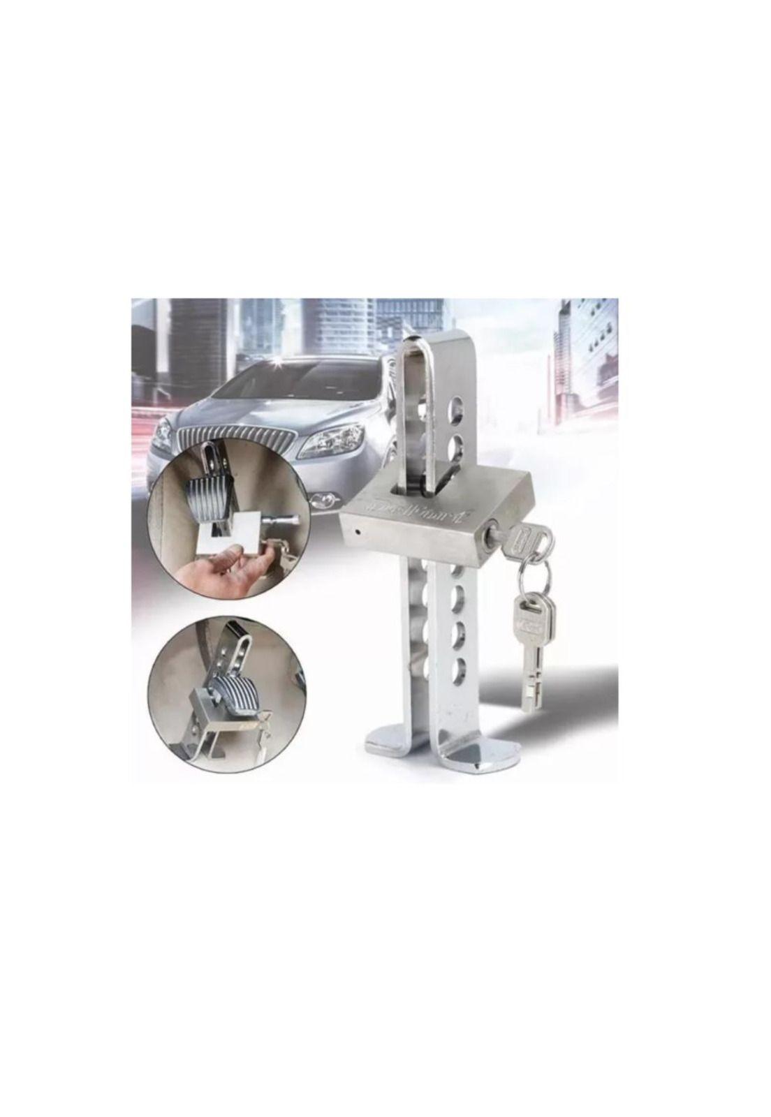 Traba Pedal + Candado + Llaves Seguridad Auto Anti Robo-3