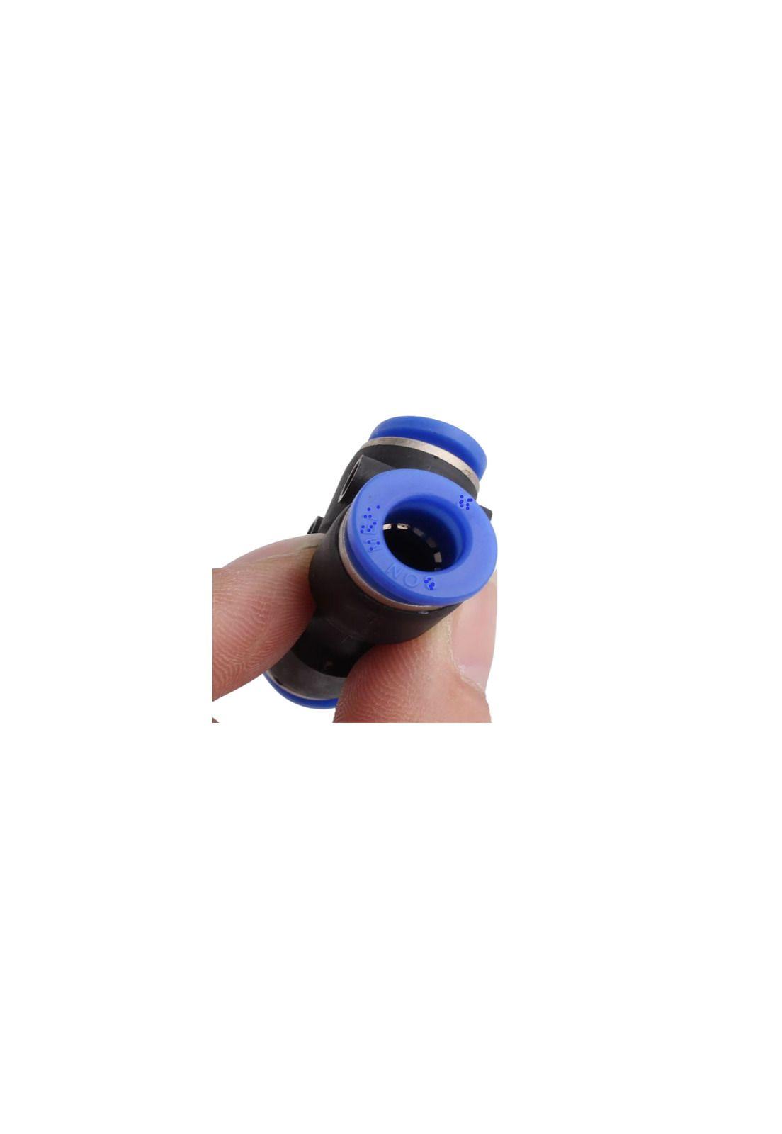 Conector Tee 6mm, Neumatico Bloqueo Antideslizante 3 Vias-3