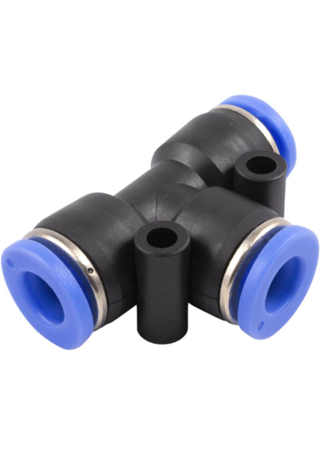 Conector Tee 6mm, Neumatico Bloqueo Antideslizante 3 Vias-2