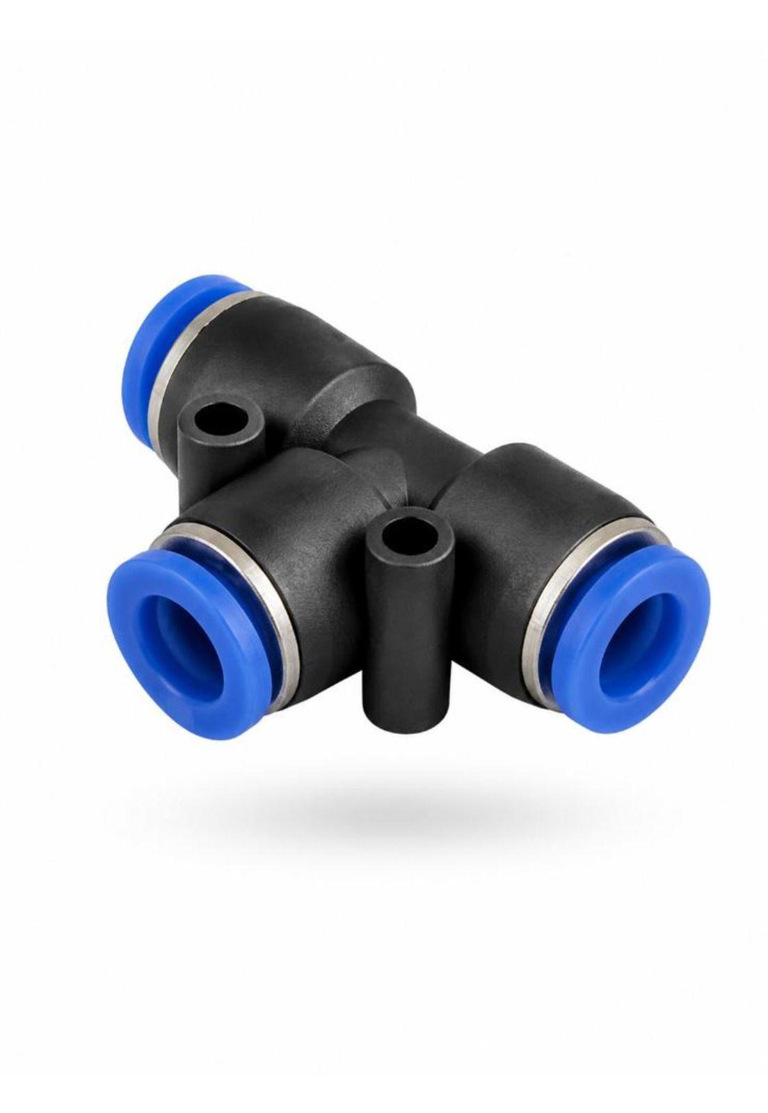 Conector Tee 6mm, Neumatico Bloqueo Antideslizante 3 Vias-2