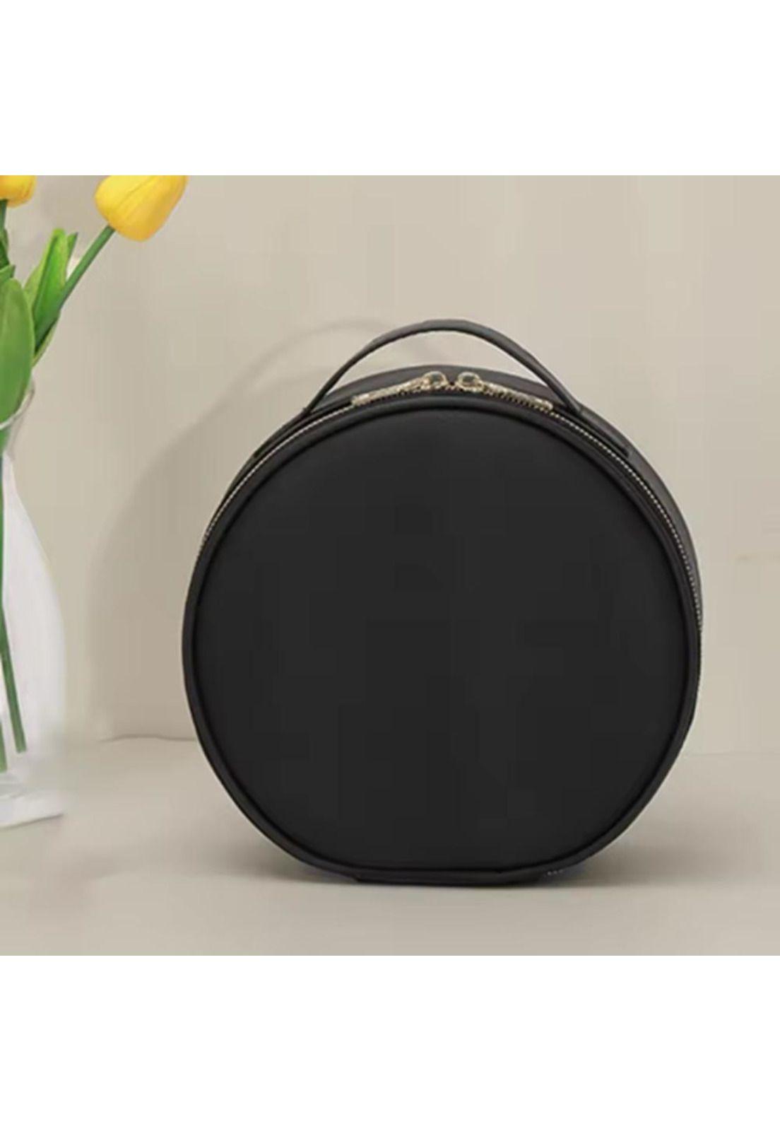 Estuche De Maquillaje Cosmetiquero Espejo Led Porta Brochas-3