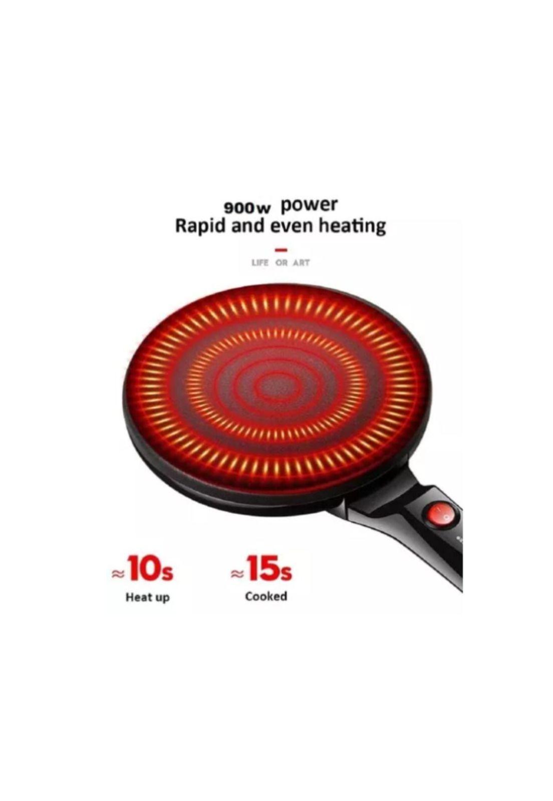 Panquequera Crepe Maquina Eléctrica+ Plato Batidor 20cm-6