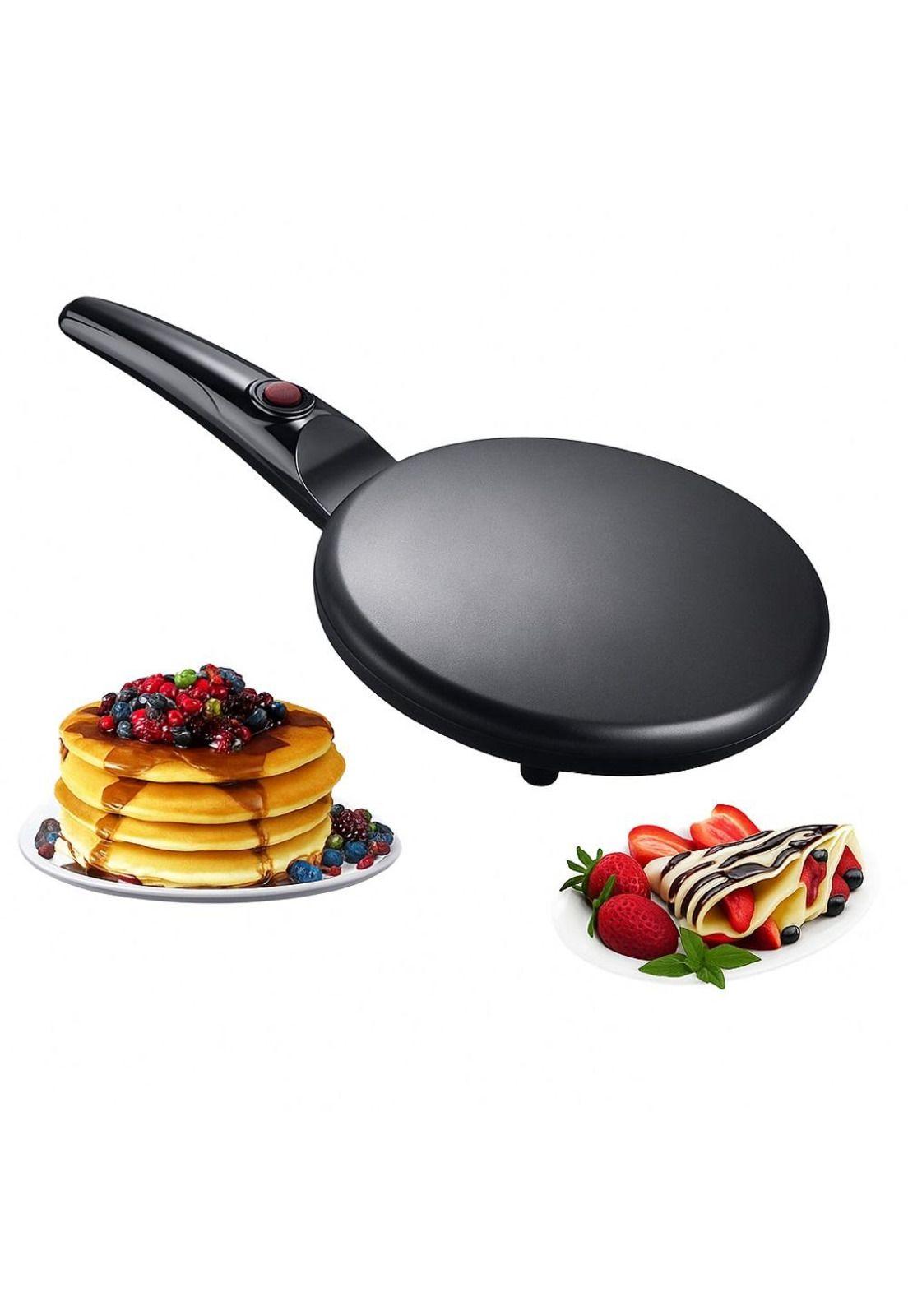 Panquequera Crepe Maquina Eléctrica+ Plato Batidor 20cm-2