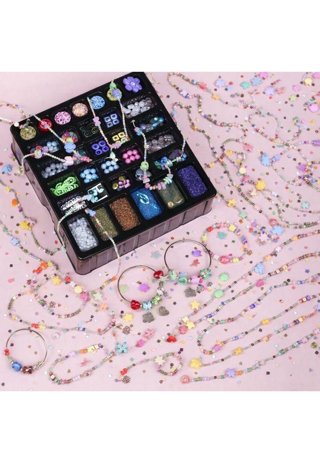 Kit Para Crear Pulseras Armar Collares Anillos Niñas 5000pcs-2