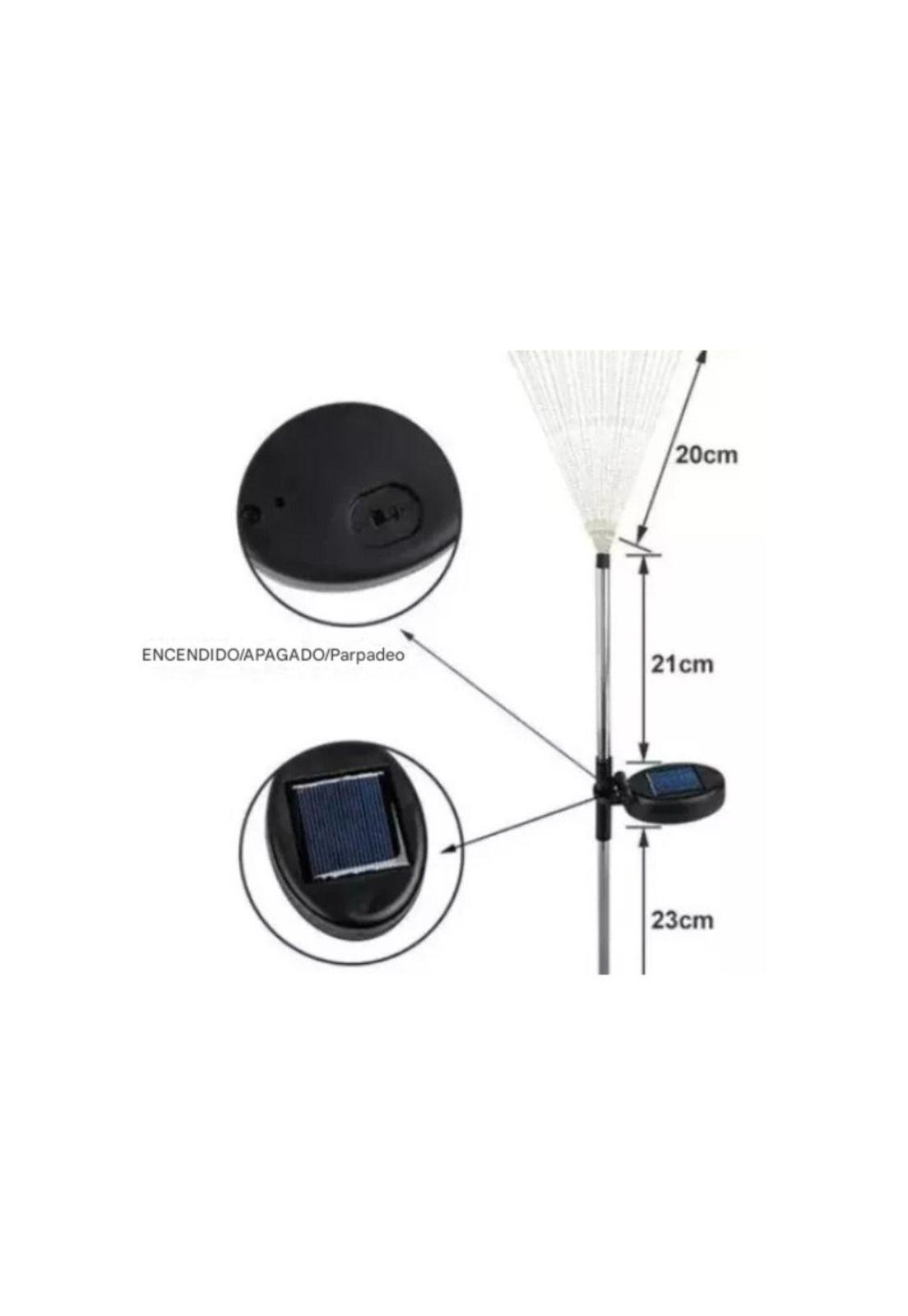 Pack X2 Luces Multicolor Solares Micro Led Fuego Artificial-9