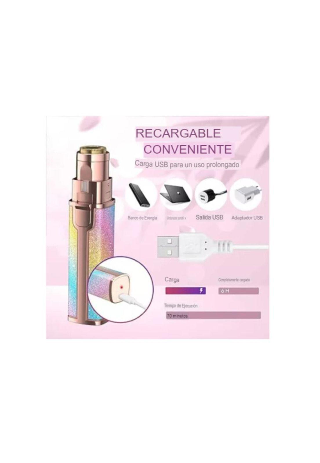 Depiladora Removedor De Vello Facial Ceja 2 En 1 Recargable-5