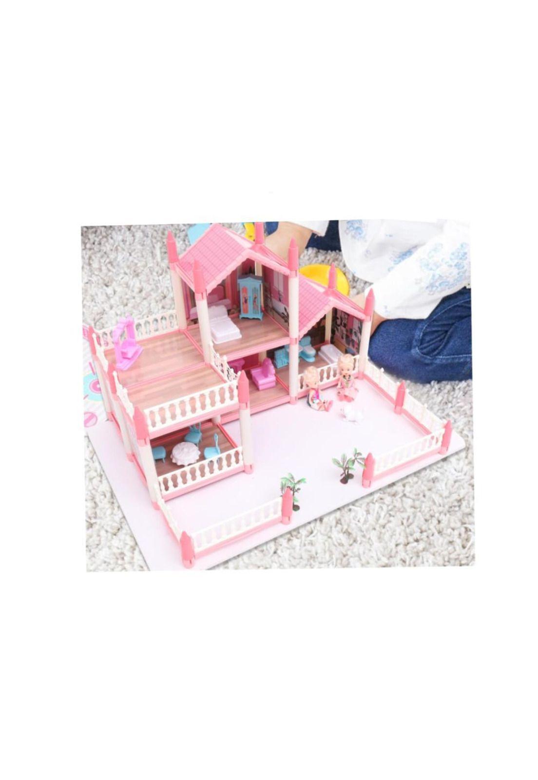CASA MUÑECAS CON MUEBLES HERMOSA JUGUETE NIÑAS-3