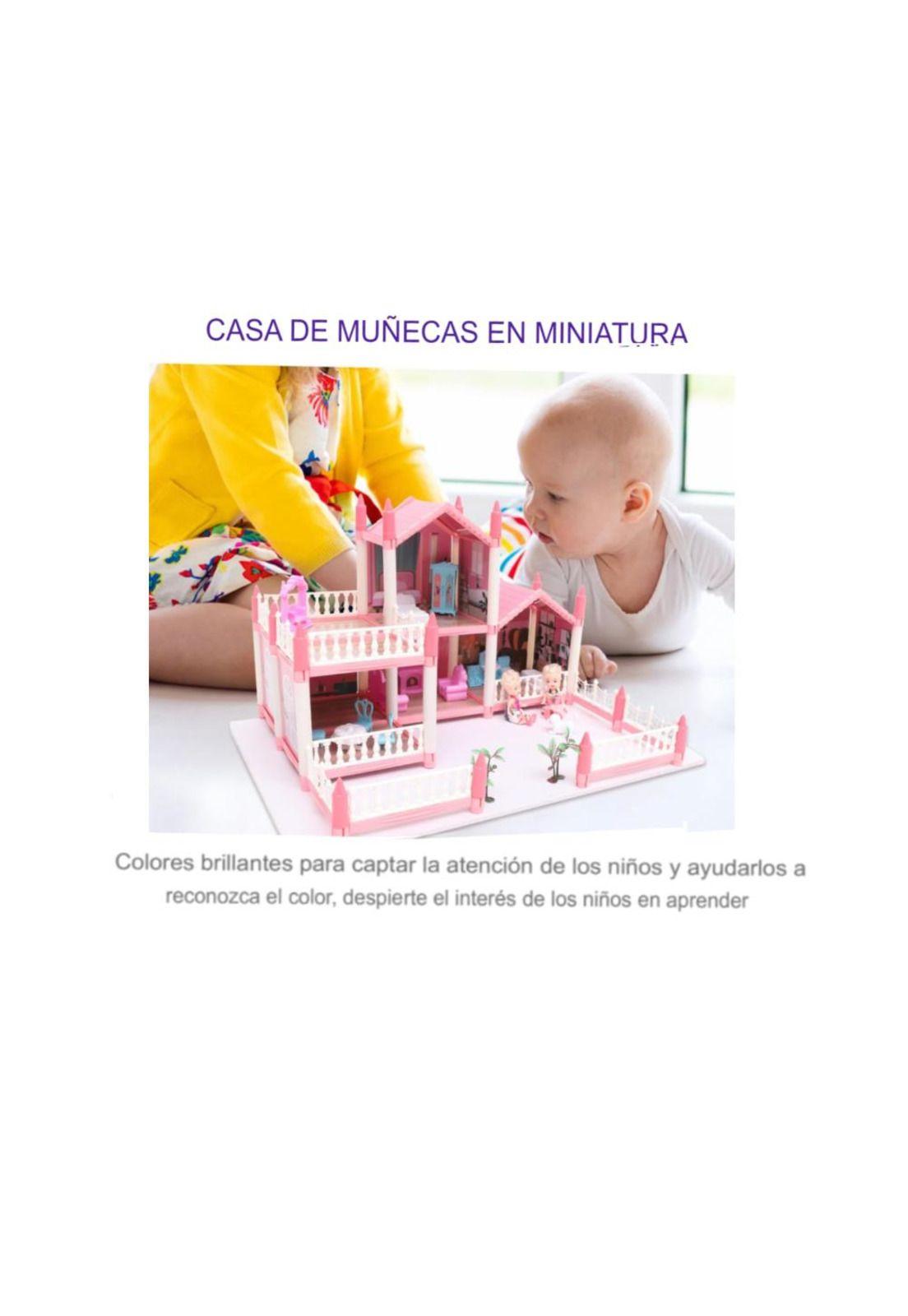 CASA MUÑECAS CON MUEBLES HERMOSA JUGUETE NIÑAS-8