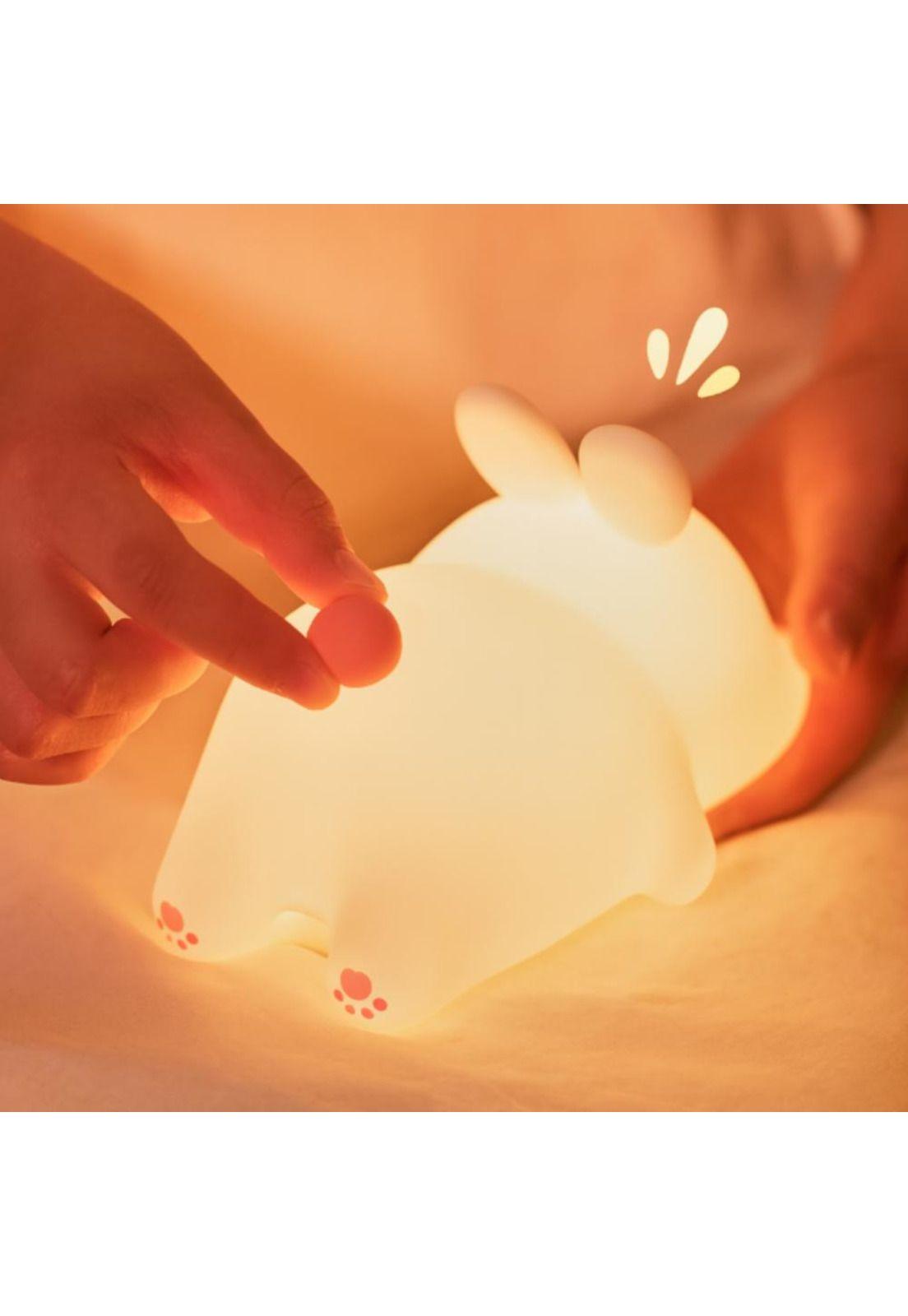 Lampara Nocturna Conejo c/sensor Bebes - Niños Espanta Cuco-3